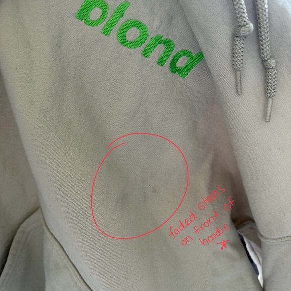 Frank Ocean Tan Natural BLOND Hoodie Pullover Size Medium Adult Unisex Vintage - Picture 4 of 12